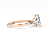 Trillion Curved Cut 2.07 Carat Moissanite Ring – Solitaire Style in Gold