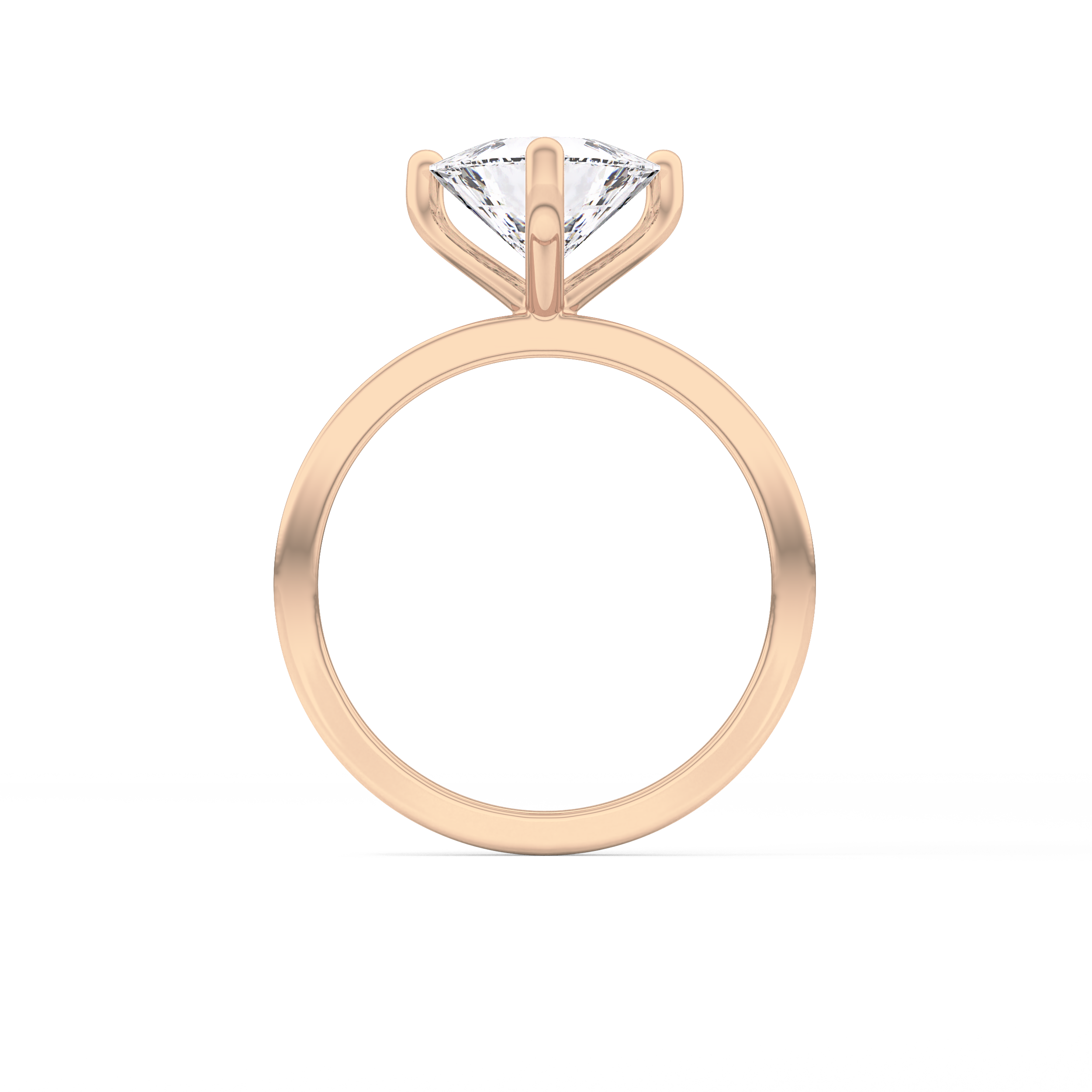 Trillion Curved Cut 2.07 Carat Moissanite Ring – Solitaire Style in Gold