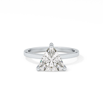 Trillion Curved Cut 2.07 Carat Moissanite Ring – Solitaire Style in Gold