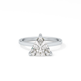 Trillion Curved Cut 2.07 Carat Moissanite Ring – Solitaire Style in Gold