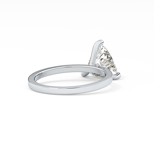 Trillion Curved Cut 2.07 Carat Moissanite Ring – Solitaire Style in Gold