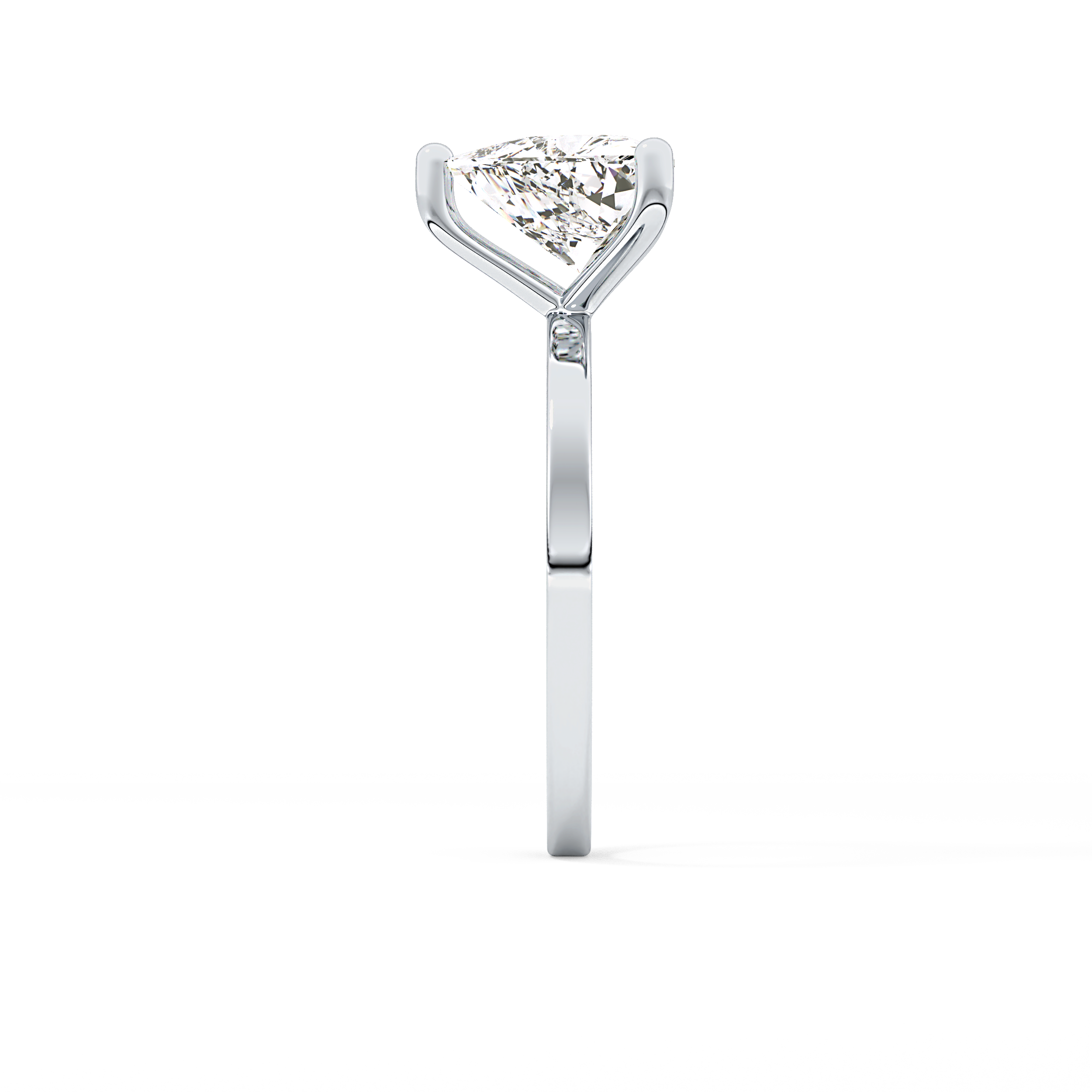 Trillion Curved Cut 2.07 Carat Moissanite Ring – Solitaire Style in Gold