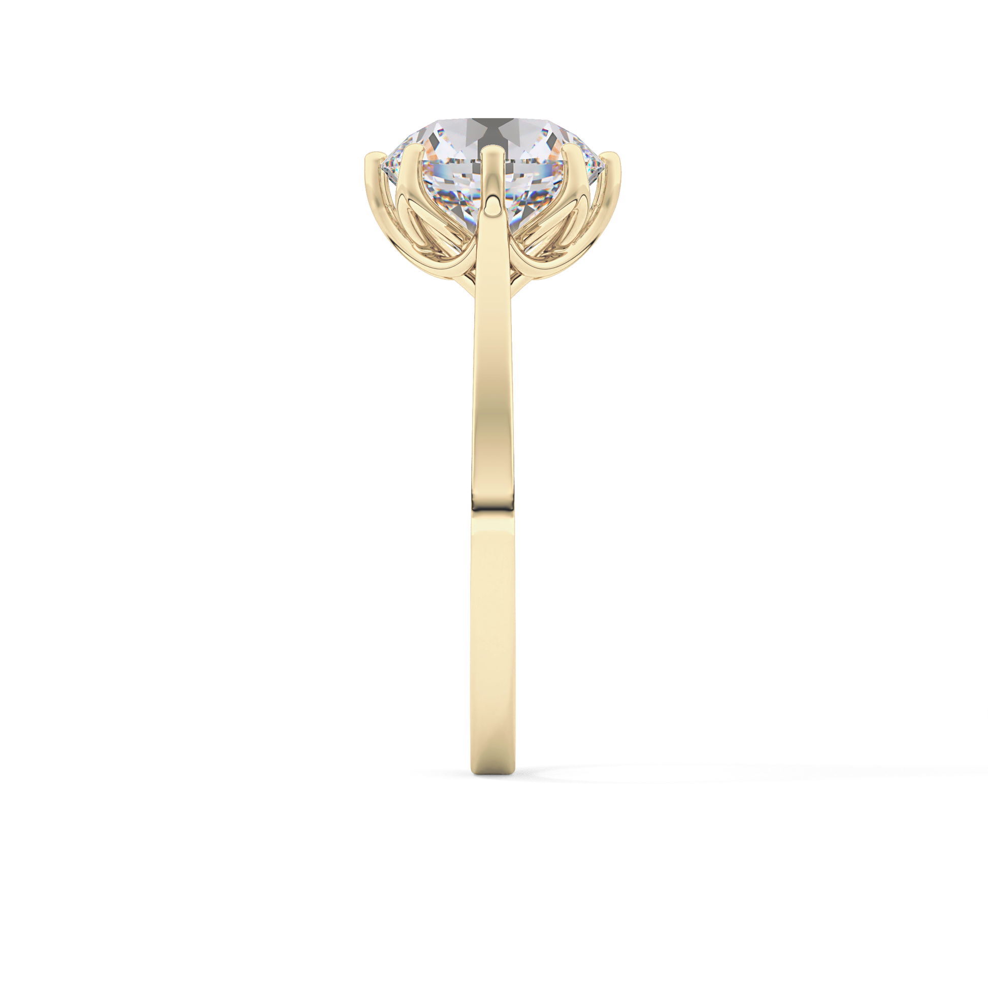 Round Cut 3.16 Carat Moissanite Ring – Solitaire Style in Gold