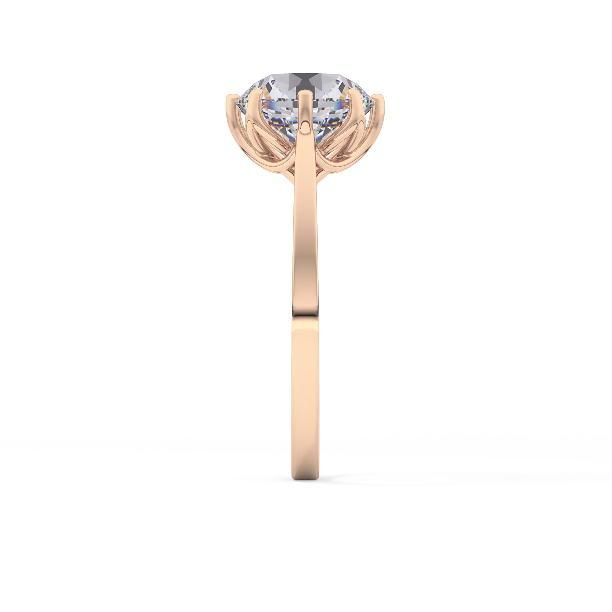 Round Cut 3.16 Carat Moissanite Ring – Solitaire Style in Gold