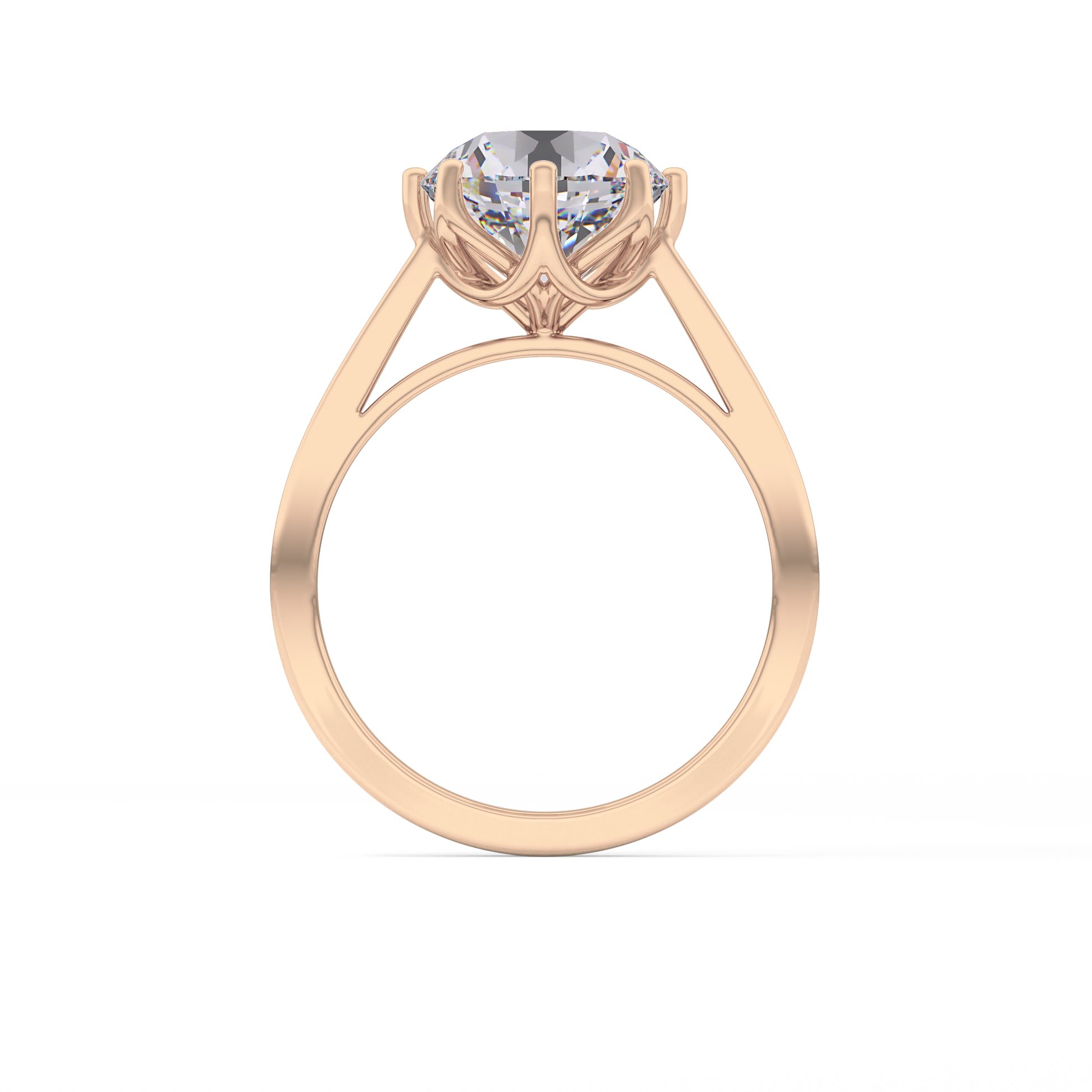 Round Cut 3.16 Carat Moissanite Ring – Solitaire Style in Gold