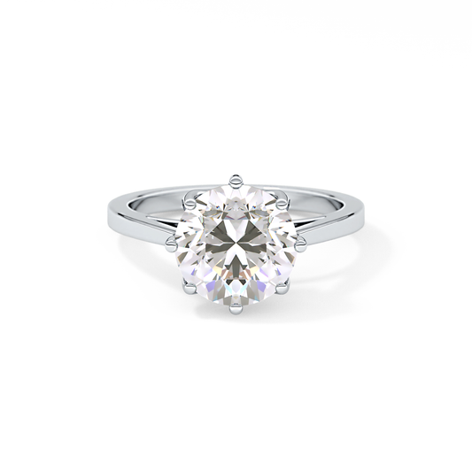 Round Cut 3.16 Carat Moissanite Ring – Solitaire Style in Gold