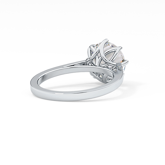 Round Cut 3.16 Carat Moissanite Ring – Solitaire Style in Gold
