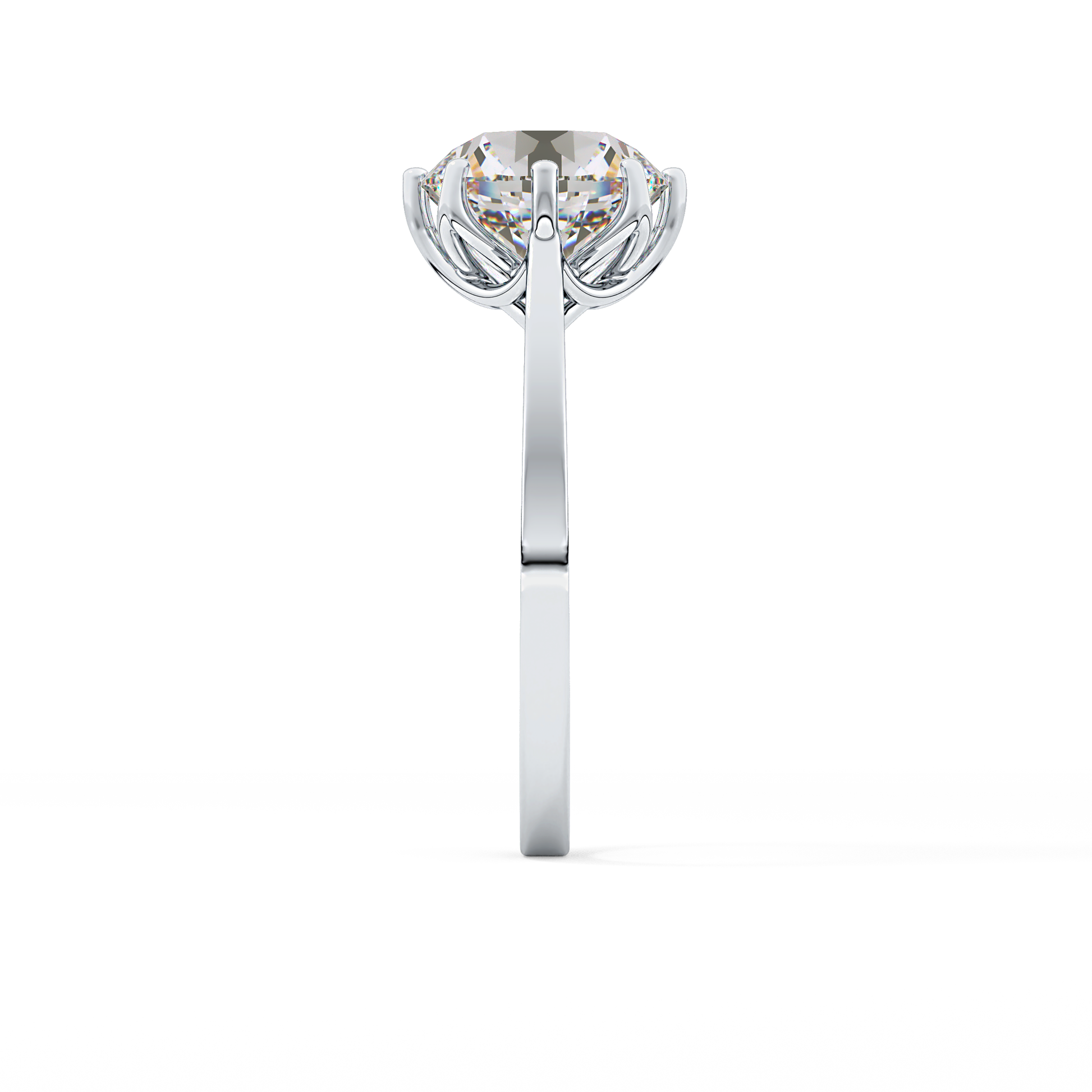 Round Cut 3.16 Carat Moissanite Ring – Solitaire Style in Gold