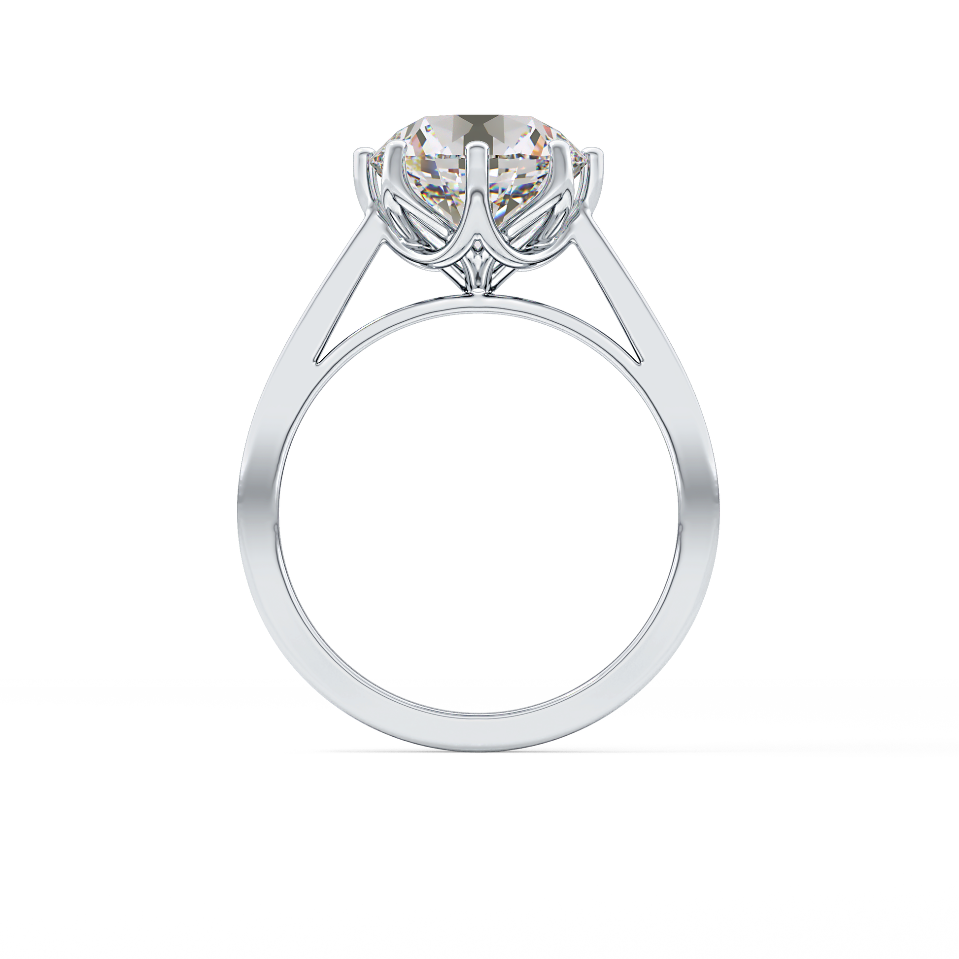 Round Cut 3.16 Carat Moissanite Ring – Solitaire Style in Gold