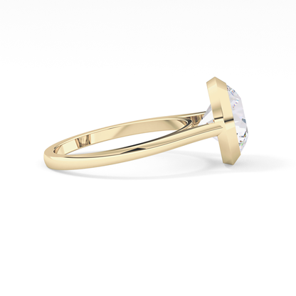 Round Cut 2.85 Carat Moissanite Ring - Solitaire Setting in Gold