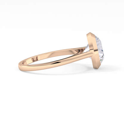 Round Cut 2.85 Carat Moissanite Ring - Solitaire Setting in Gold