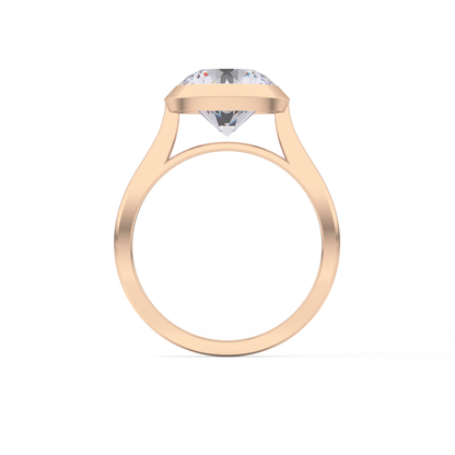 Round Cut 2.85 Carat Moissanite Ring - Solitaire Setting in Gold