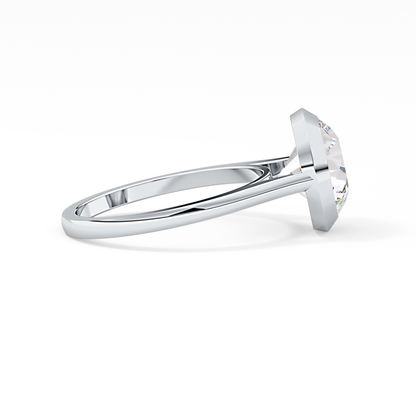 Round Cut 2.85 Carat Moissanite Ring - Solitaire Setting in Gold
