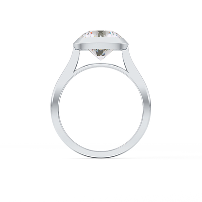 Round Cut 2.85 Carat Moissanite Ring - Solitaire Setting in Gold