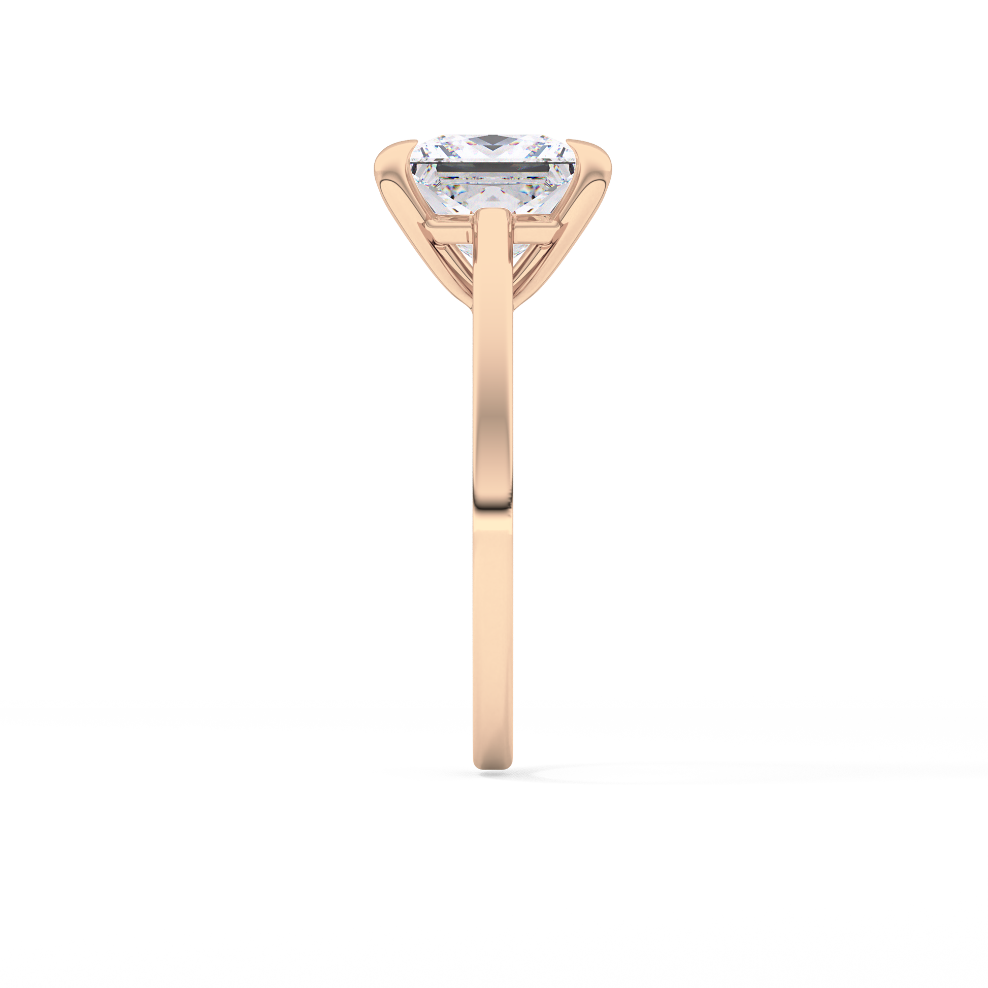 Princess Cut 2.55 Carat Moissanite Ring – Solitaire Style in Gold