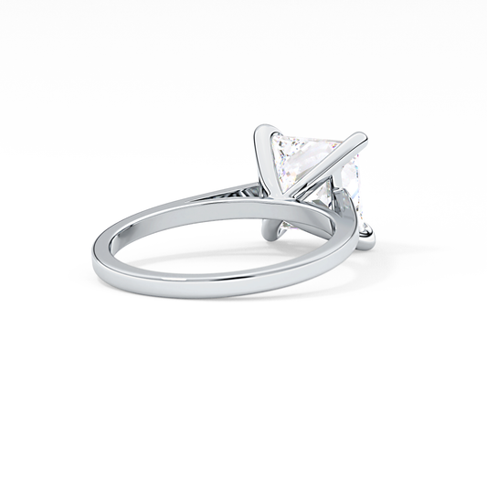Princess Cut 2.55 Carat Moissanite Ring – Solitaire Style in Gold
