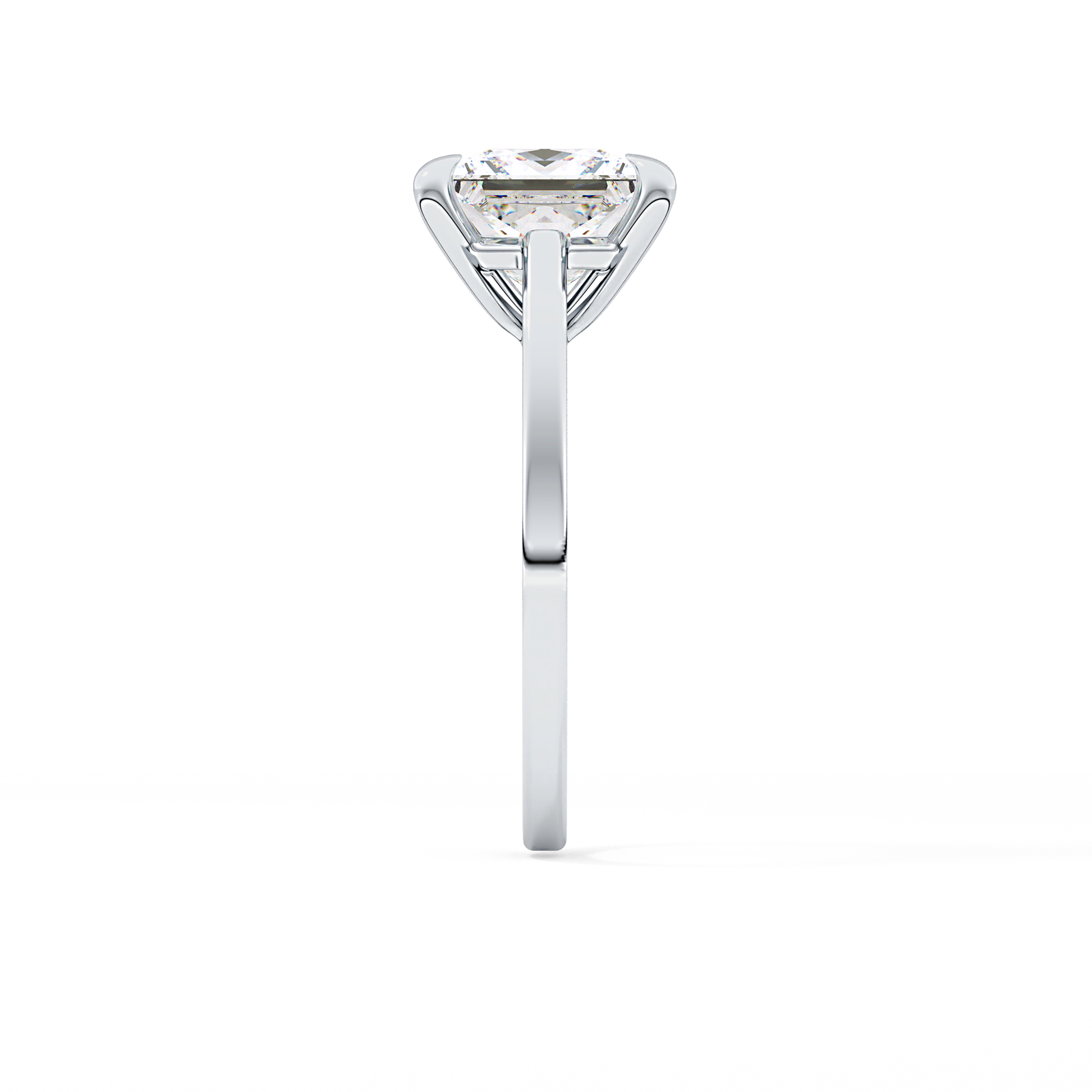 Princess Cut 2.55 Carat Moissanite Ring – Solitaire Style in Gold