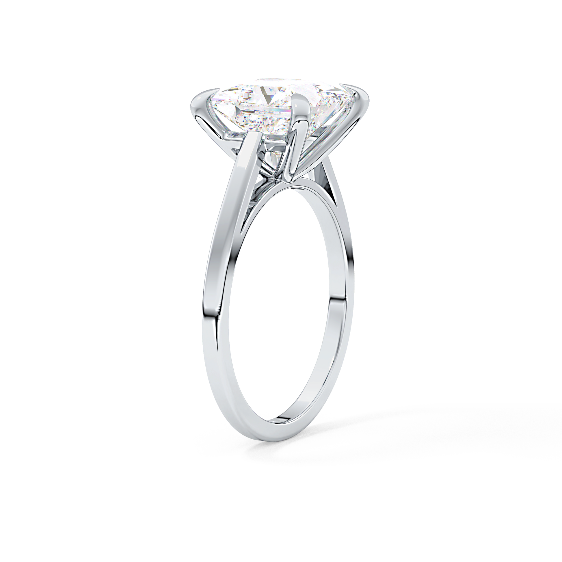 Princess Cut 2.55 Carat Moissanite Ring – Solitaire Style in Gold
