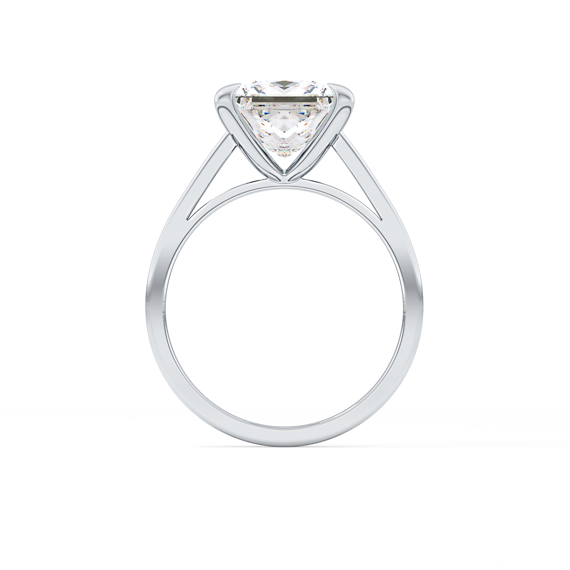Princess Cut 2.55 Carat Moissanite Ring – Solitaire Style in Gold