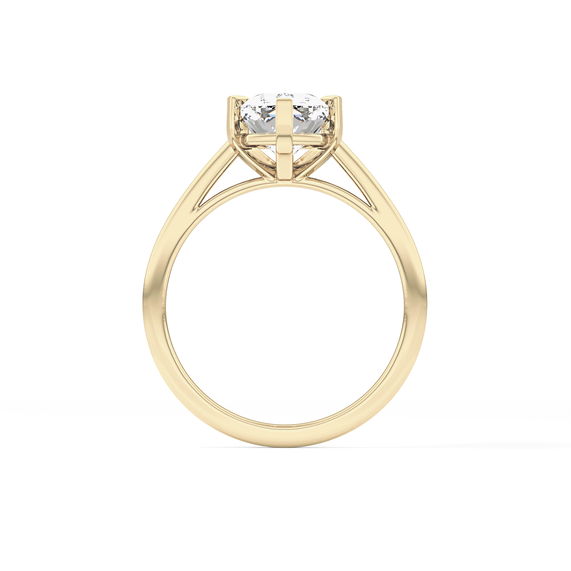 Cushion Cut 2.23 Carat Moissanite Ring – Solitaire Style in Gold