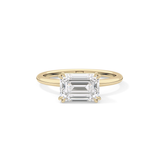 Emerald Cut 1.96 Carat Moissanite Ring – Solitaire Style in Gold