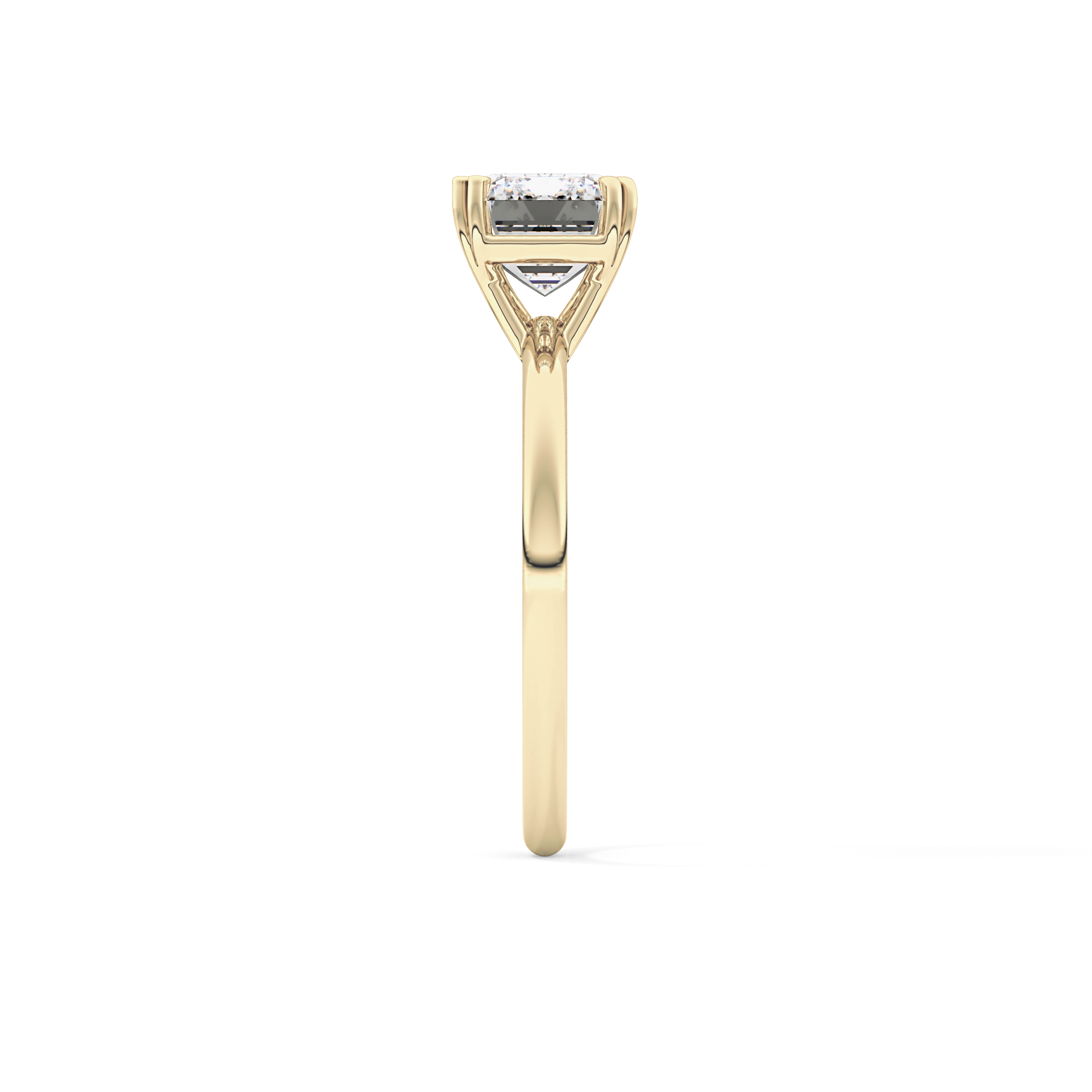 Emerald Cut 1.96 Carat Moissanite Ring – Solitaire Style in Gold