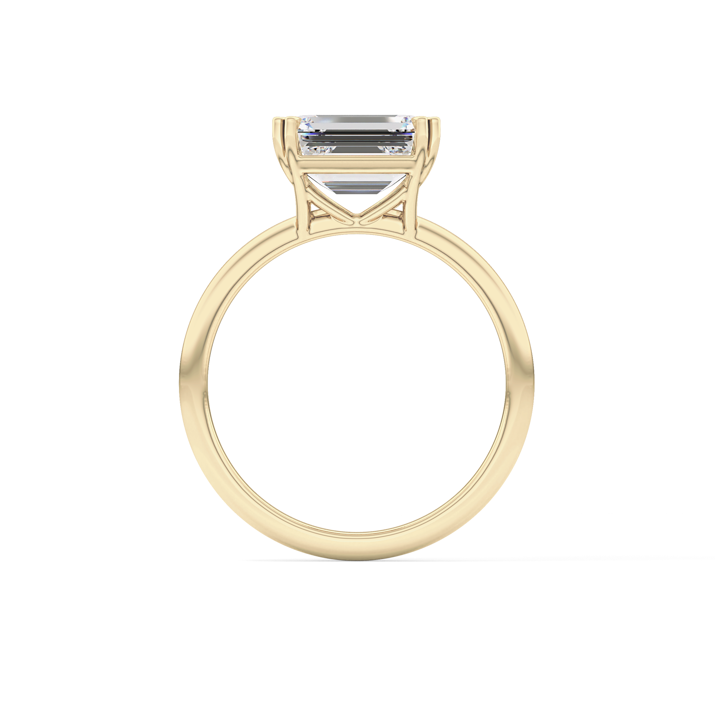 Emerald Cut 1.96 Carat Moissanite Ring – Solitaire Style in Gold
