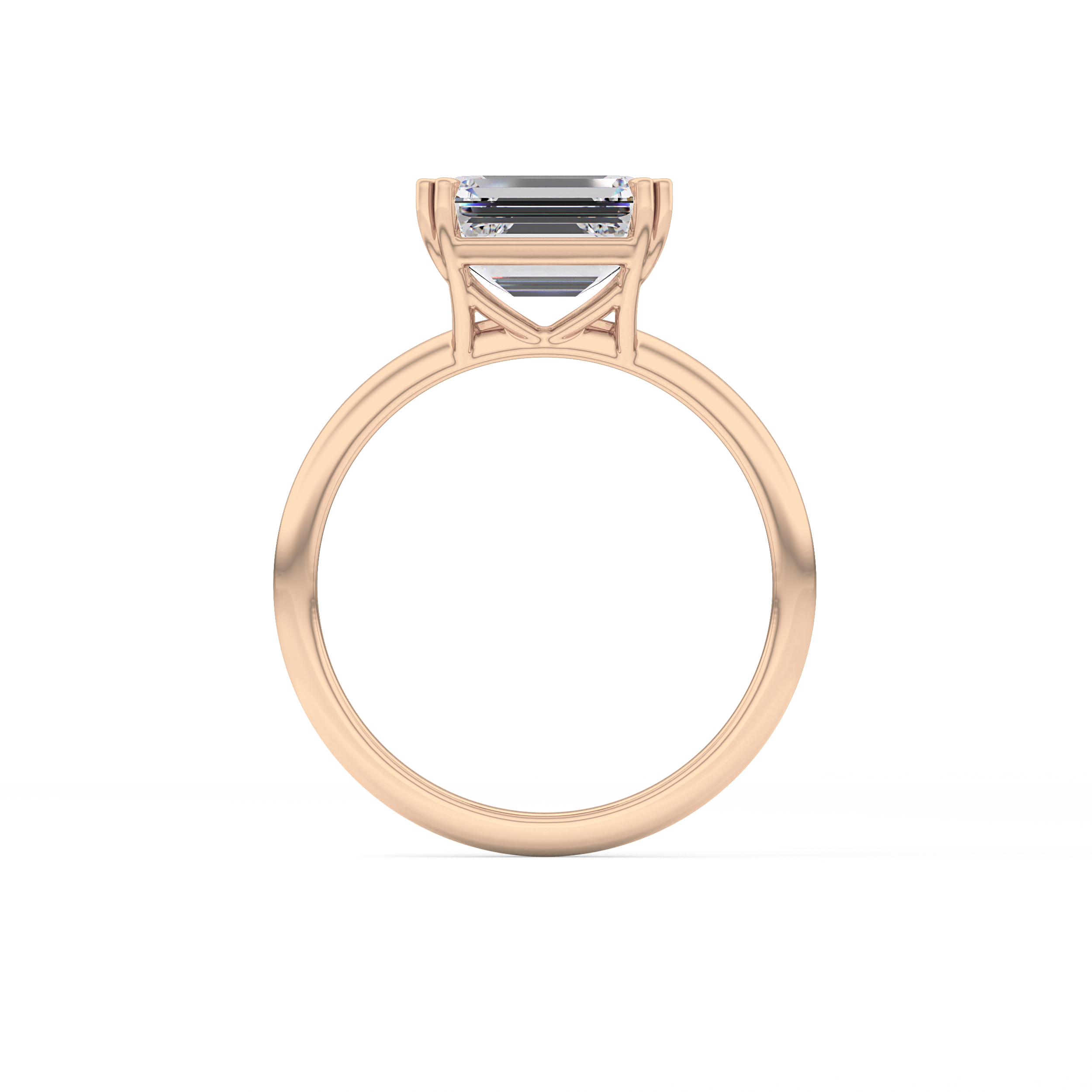 Emerald Cut 1.96 Carat Moissanite Ring – Solitaire Style in Gold