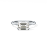 Emerald Cut 1.96 Carat Moissanite Ring – Solitaire Style in Gold