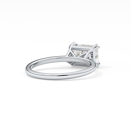 Emerald Cut 1.96 Carat Moissanite Ring – Solitaire Style in Gold