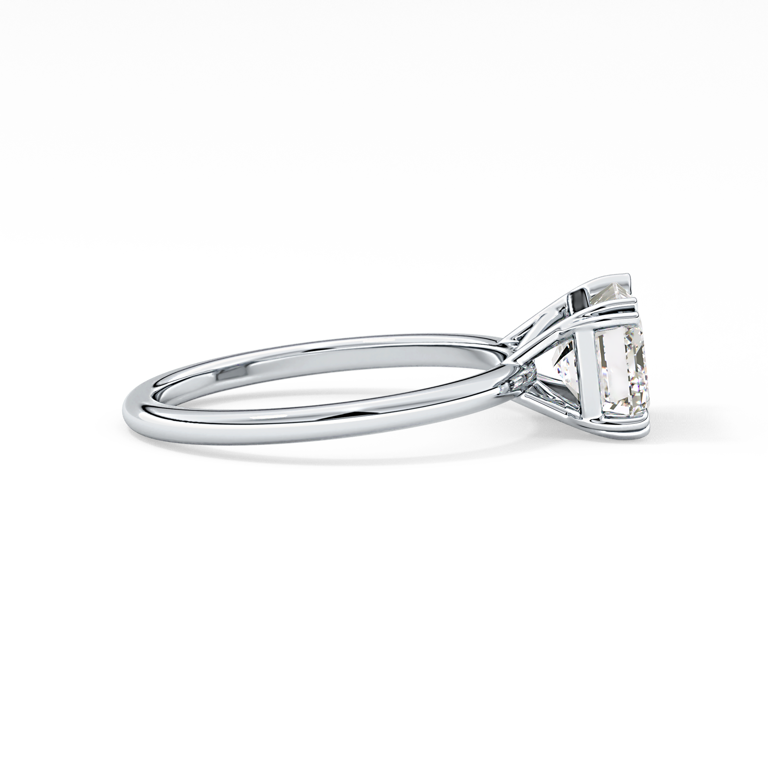 Emerald Cut 1.96 Carat Moissanite Ring – Solitaire Style in Gold