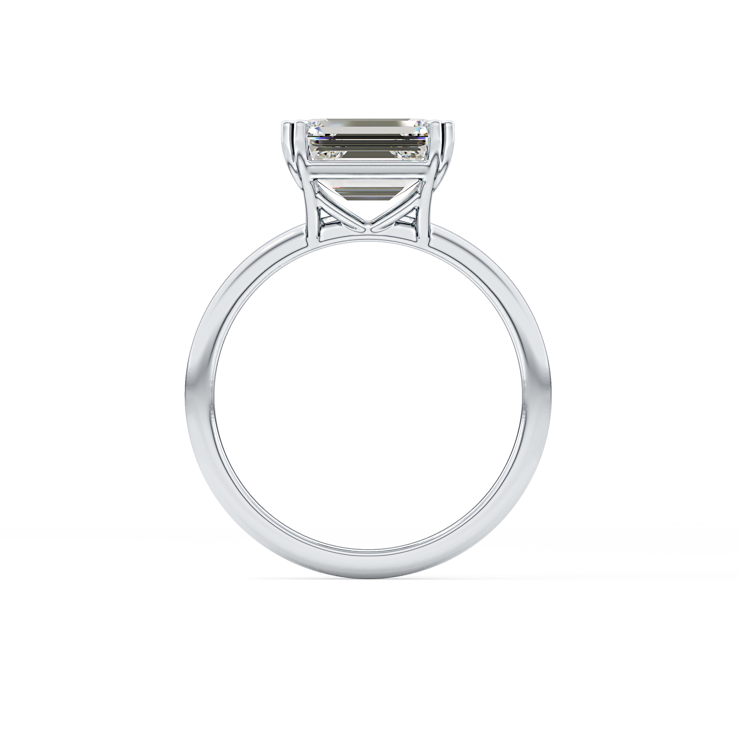 Emerald Cut 1.96 Carat Moissanite Ring – Solitaire Style in Gold