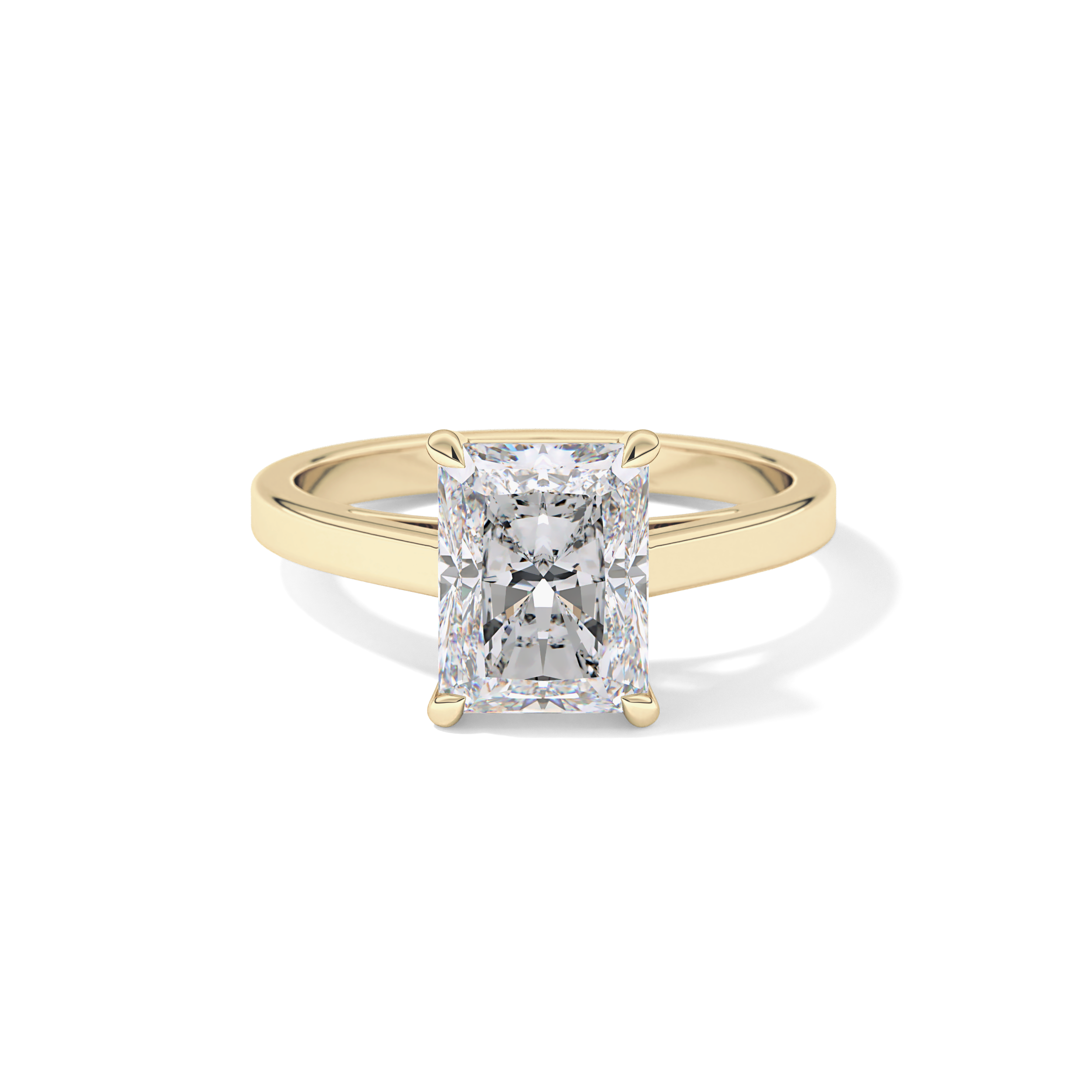 Radiant Cut 2.78 Carat Moissanite Ring – Solitaire Style in Gold