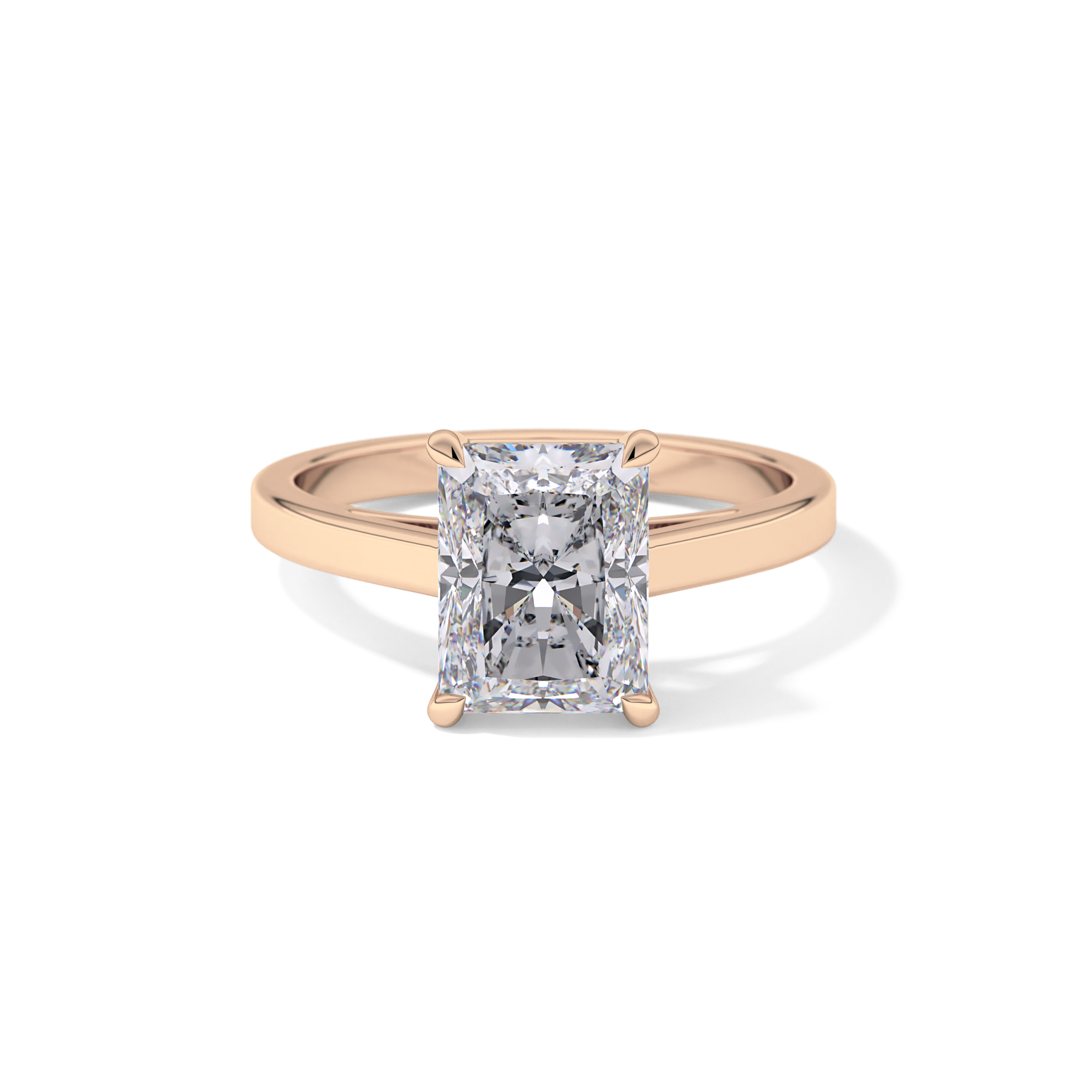 Radiant Cut 2.78 Carat Moissanite Ring – Solitaire Style in Gold