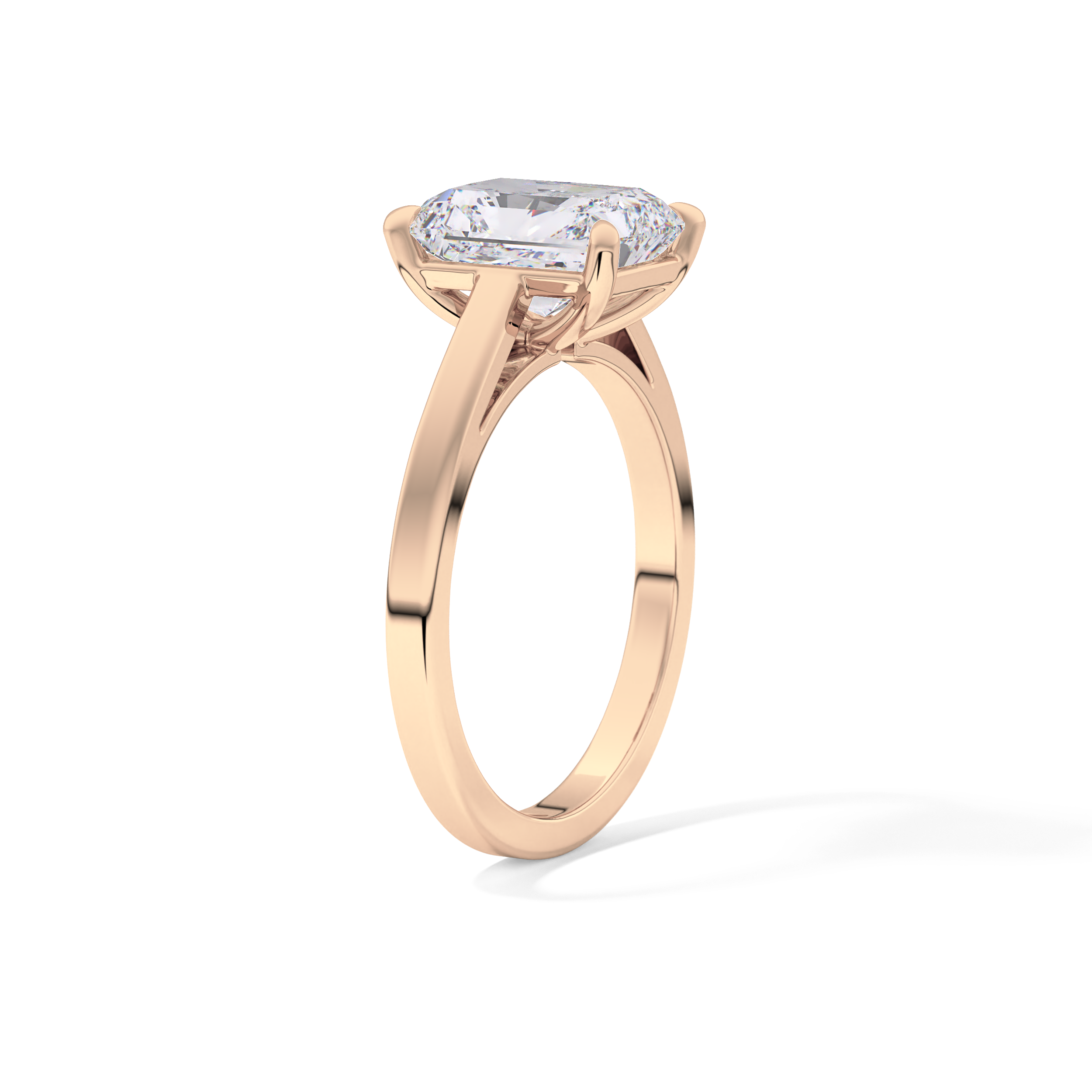 Radiant Cut 2.78 Carat Moissanite Ring – Solitaire Style in Gold