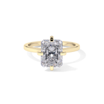 Radiant Cut 3.45 Carat Moissanite Ring – Solitaire Style in Gold