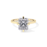 Radiant Cut 3.45 Carat Moissanite Ring – Solitaire Style in Gold