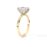 Radiant Cut 3.45 Carat Moissanite Ring – Solitaire Style in Gold