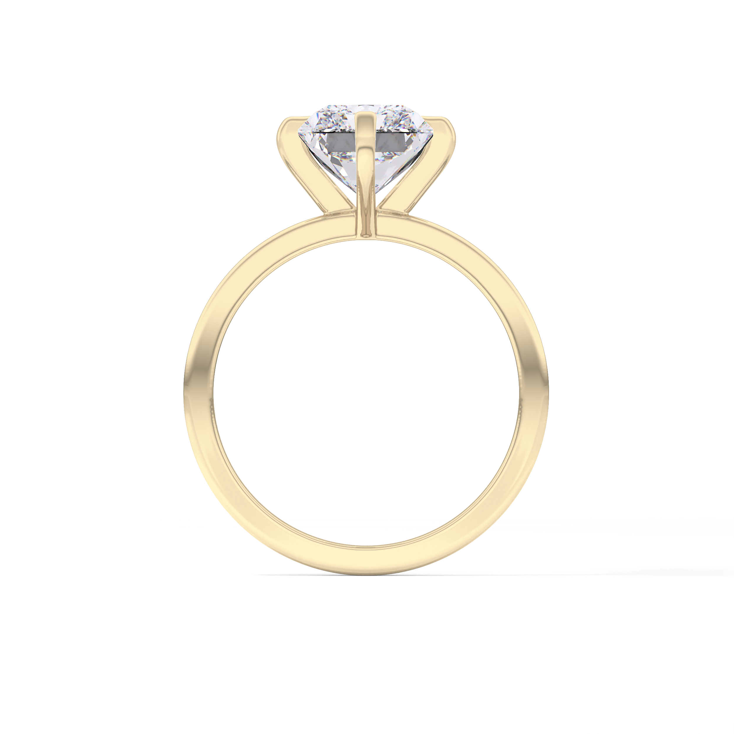 Radiant Cut 3.45 Carat Moissanite Ring – Solitaire Style in Gold