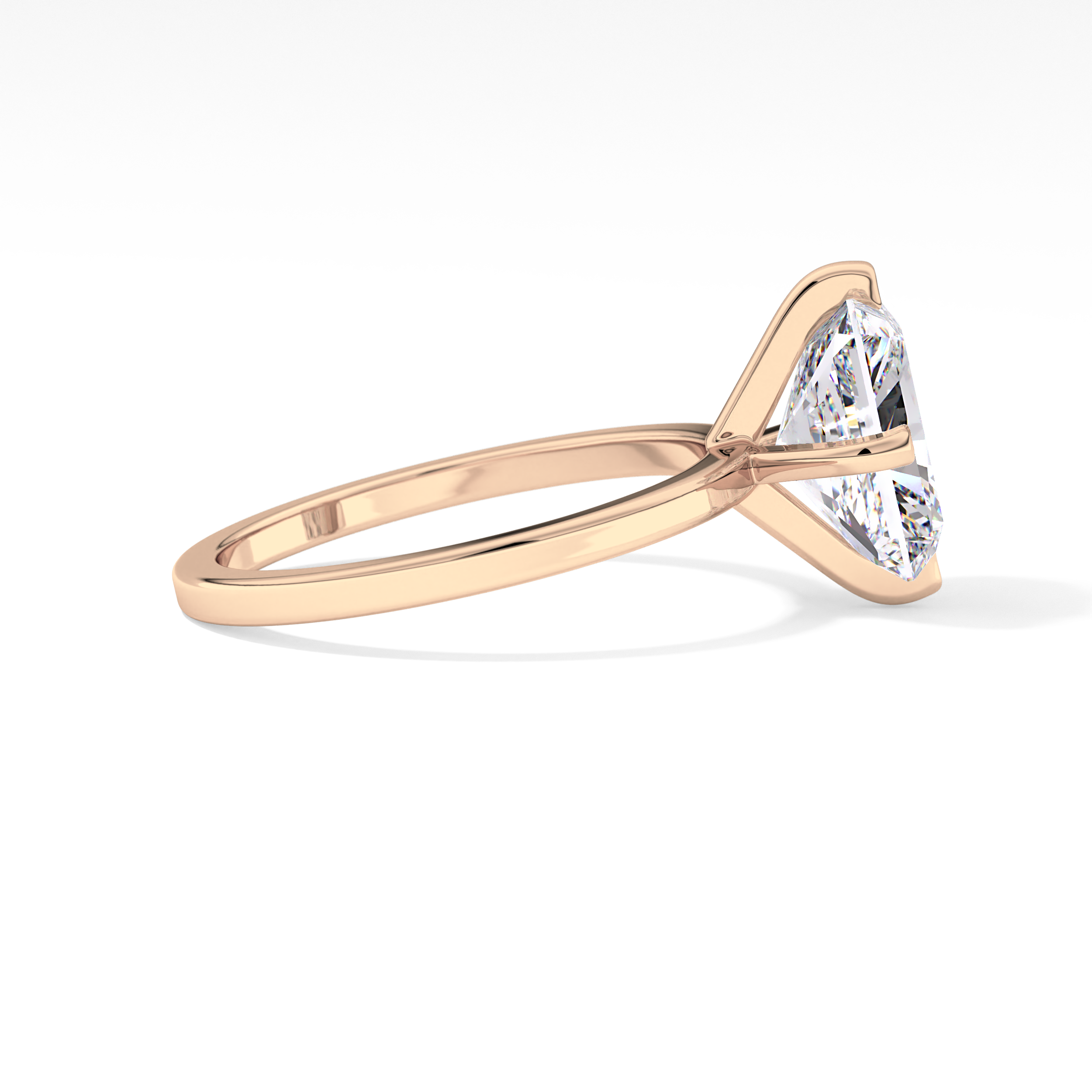 Radiant Cut 3.45 Carat Moissanite Ring – Solitaire Style in Gold
