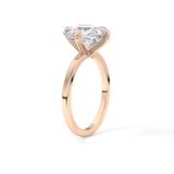 Radiant Cut 3.45 Carat Moissanite Ring – Solitaire Style in Gold