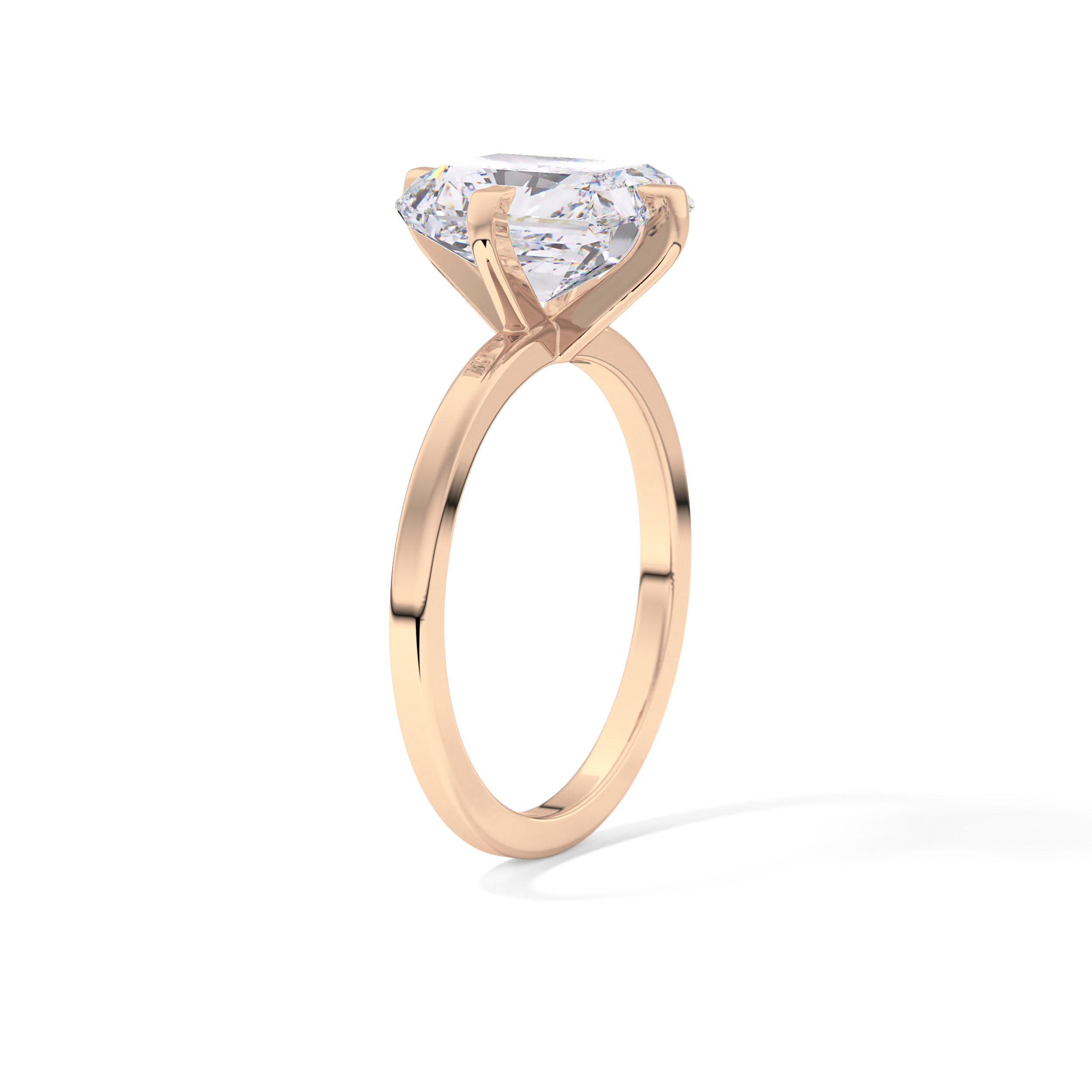 Radiant Cut 3.45 Carat Moissanite Ring – Solitaire Style in Gold