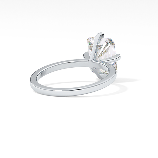 Radiant Cut 3.45 Carat Moissanite Ring – Solitaire Style in Gold