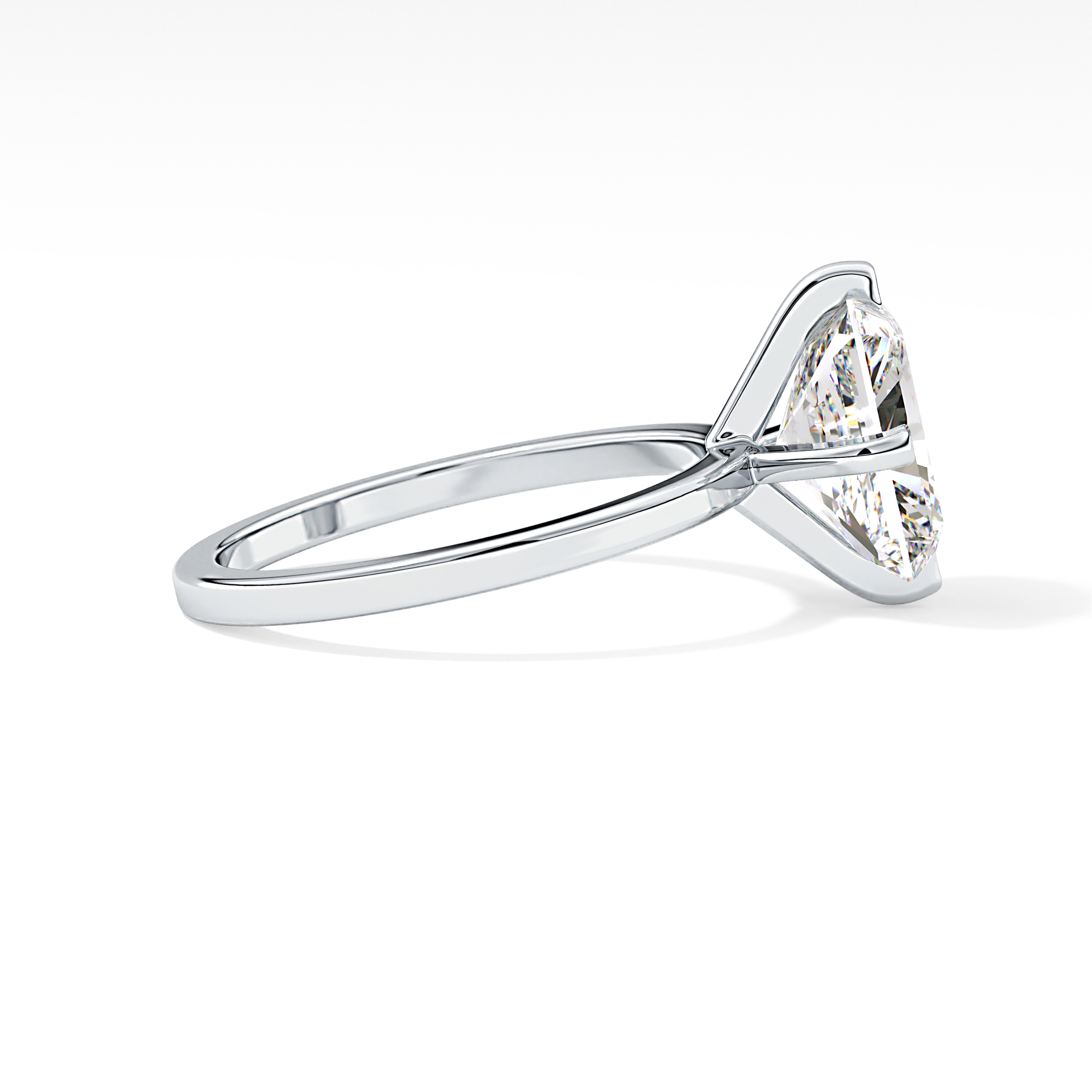 Radiant Cut 3.45 Carat Moissanite Ring – Solitaire Style in Gold