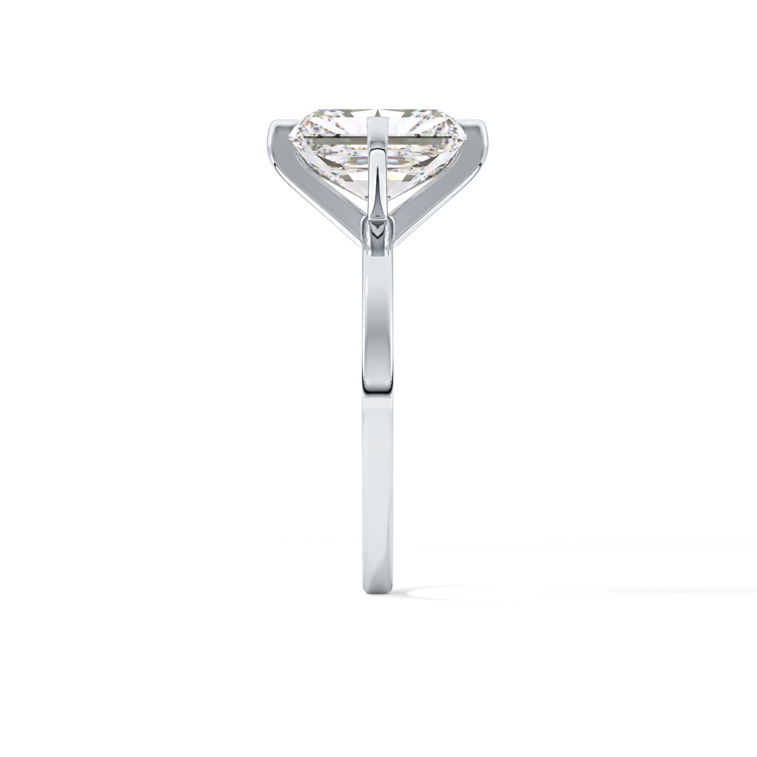 Radiant Cut 3.45 Carat Moissanite Ring – Solitaire Style in Gold