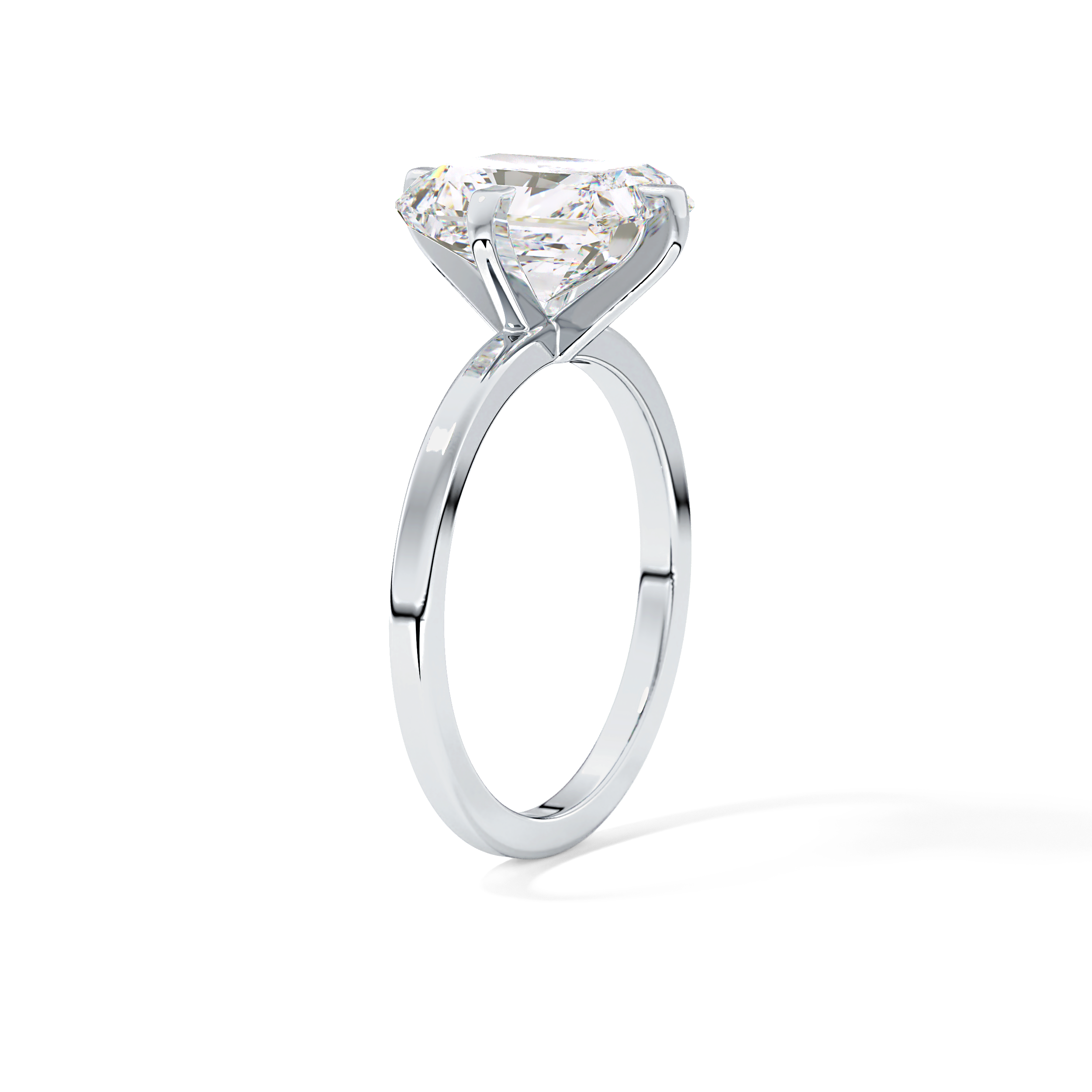 Radiant Cut 3.45 Carat Moissanite Ring – Solitaire Style in Gold