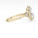 Cushion Cut 4.05 Carat Moissanite Ring – Halo Setting in Gold