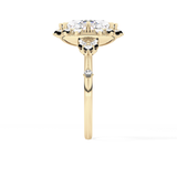 Cushion Cut 4.05 Carat Moissanite Ring – Halo Setting in Gold