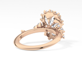 Cushion Cut 4.05 Carat Moissanite Ring – Halo Setting in Gold