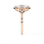 Cushion Cut 4.05 Carat Moissanite Ring – Halo Setting in Gold